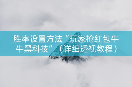 胜率设置方法“玩家抢红包牛牛黑科技”（详细透视教程）-哔哩哔哩