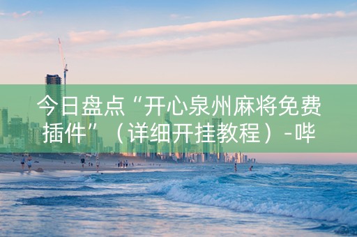 今日盘点“开心泉州麻将免费插件”（详细开挂教程）-哔哩哔哩