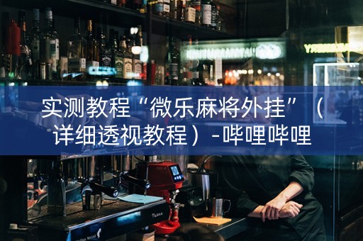 实测教程“微乐麻将外挂”（详细透视教程）-哔哩哔哩