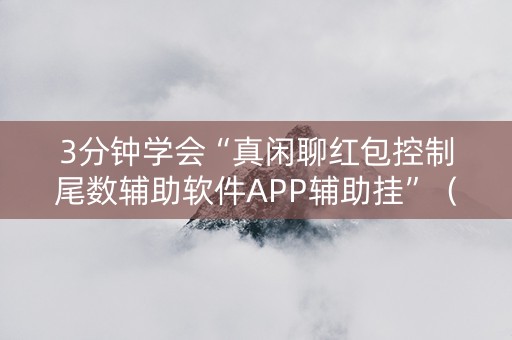 3分钟学会“真闲聊红包控制尾数辅助软件APP辅助挂”（详细透视教程）-哔哩哔哩