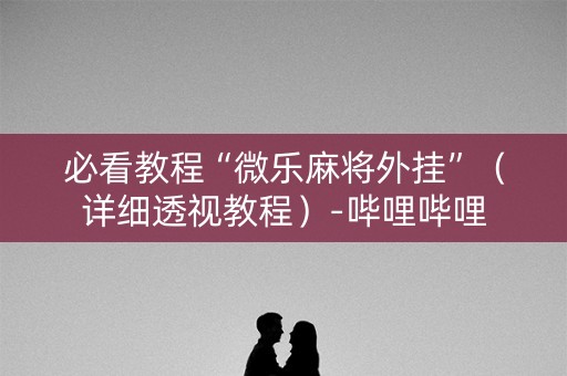 必看教程“微乐麻将外挂”（详细透视教程）-哔哩哔哩