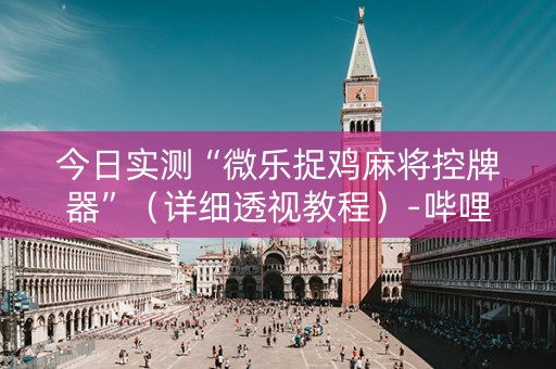 今日实测“微乐捉鸡麻将控牌器”（详细透视教程）-哔哩哔哩