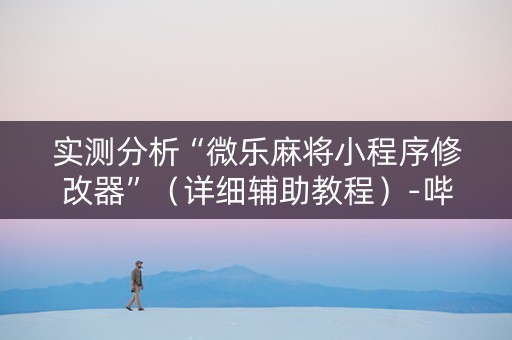 实测分析“微乐麻将小程序修改器”（详细辅助教程）-哔哩哔哩