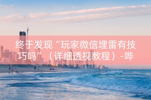 终于发现“玩家微信埋雷有技巧吗”（详细透视教程）-哔哩哔哩
