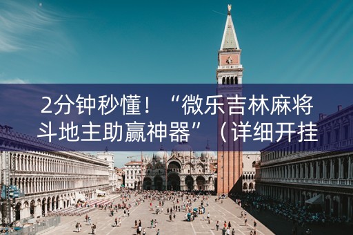 2分钟秒懂！“微乐吉林麻将斗地主助赢神器”（详细开挂教程）-哔哩哔哩