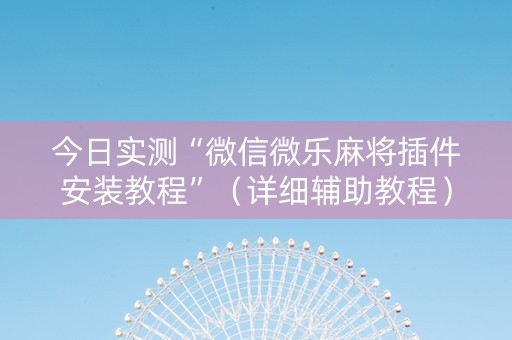 今日实测“微信微乐麻将插件安装教程”（详细辅助教程）-哔哩哔哩