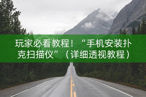 玩家必看教程！“手机安装扑克扫描仪”（详细透视教程）-哔哩哔哩