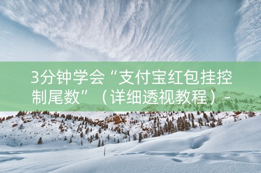 3分钟学会“支付宝红包挂控制尾数”（详细透视教程）-哔哩哔哩