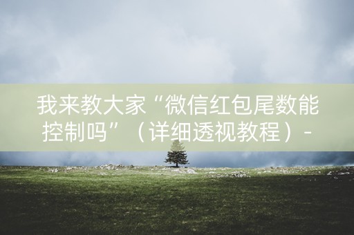 我来教大家“微信红包尾数能控制吗”（详细透视教程）-哔哩哔哩