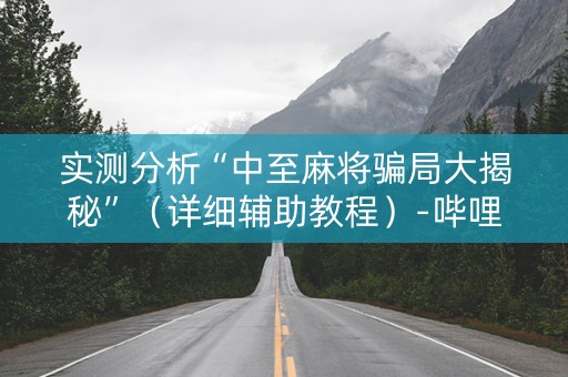 实测分析“中至麻将骗局大揭秘”（详细辅助教程）-哔哩哔哩