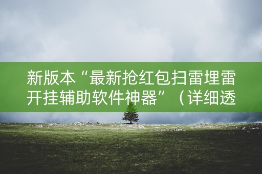 新版本“最新抢红包扫雷埋雷开挂辅助软件神器”（详细透视教程）-哔哩哔哩