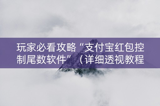 玩家必看攻略“支付宝红包控制尾数软件”（详细透视教程）-哔哩哔哩