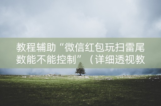 教程辅助“微信红包玩扫雷尾数能不能控制”（详细透视教程）-哔哩哔哩