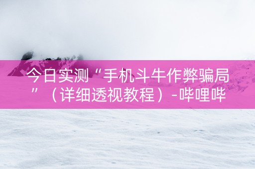 今日实测“手机斗牛作弊骗局”（详细透视教程）-哔哩哔哩