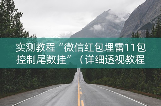 实测教程“微信红包埋雷11包控制尾数挂”（详细透视教程）-哔哩哔哩