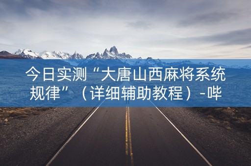 今日实测“大唐山西麻将系统规律”（详细辅助教程）-哔哩哔哩