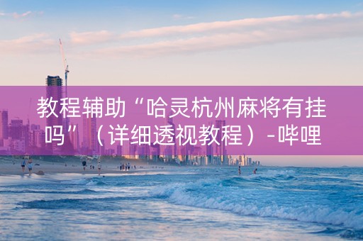 教程辅助“哈灵杭州麻将有挂吗”（详细透视教程）-哔哩哔哩