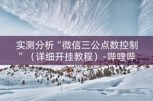 实测分析“微信三公点数控制”（详细开挂教程）-哔哩哔哩