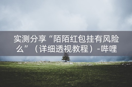 实测分享“陌陌红包挂有风险么”（详细透视教程）-哔哩哔哩