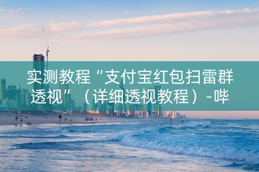 实测教程“支付宝红包扫雷群透视”（详细透视教程）-哔哩哔哩