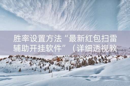 胜率设置方法“最新红包扫雷辅助开挂软件”（详细透视教程）-哔哩哔哩