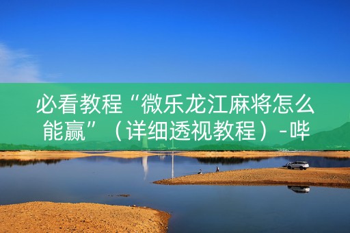 必看教程“微乐龙江麻将怎么能赢”（详细透视教程）-哔哩哔哩