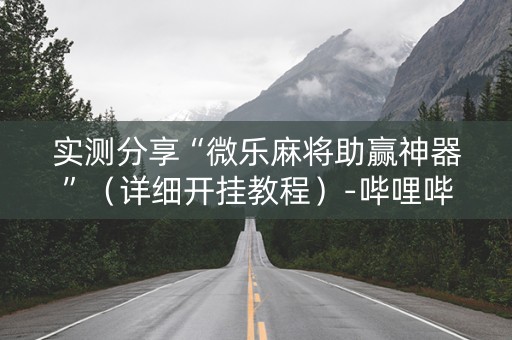 实测分享“微乐麻将助赢神器”（详细开挂教程）-哔哩哔哩