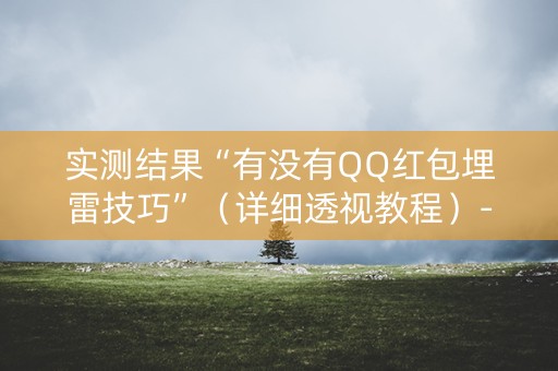 实测结果“有没有QQ红包埋雷技巧”（详细透视教程）-哔哩哔哩