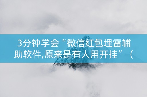 3分钟学会“微信红包埋雷辅助软件,原来是有人用开挂”（详细透视教程）-哔哩哔哩