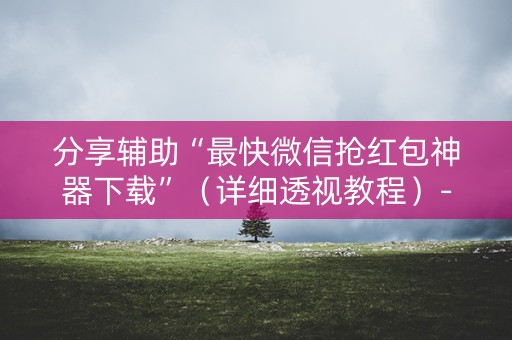 分享辅助“最快微信抢红包神器下载”（详细透视教程）-哔哩哔哩