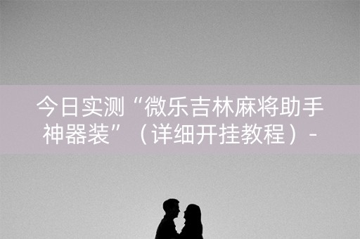 今日实测“微乐吉林麻将助手神器装”（详细开挂教程）-哔哩哔哩