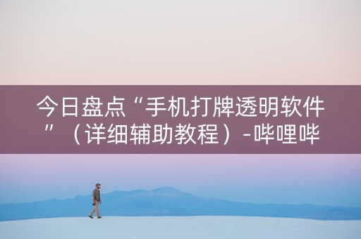 今日盘点“手机打牌透明软件”（详细辅助教程）-哔哩哔哩