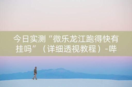 今日实测“微乐龙江跑得快有挂吗”（详细透视教程）-哔哩哔哩