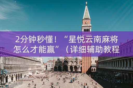 2分钟秒懂！“星悦云南麻将怎么才能赢”（详细辅助教程）-哔哩哔哩