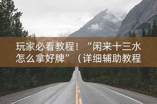 玩家必看教程！“闲来十三水怎么拿好牌”（详细辅助教程）-哔哩哔哩