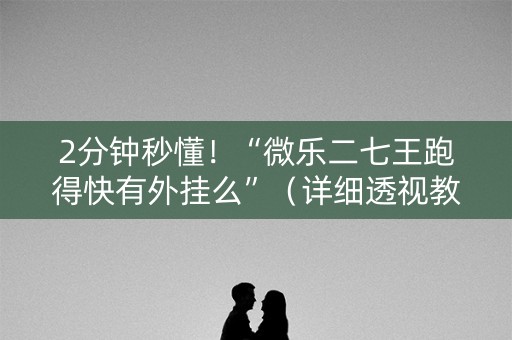 2分钟秒懂！“微乐二七王跑得快有外挂么”（详细透视教程）-哔哩哔哩