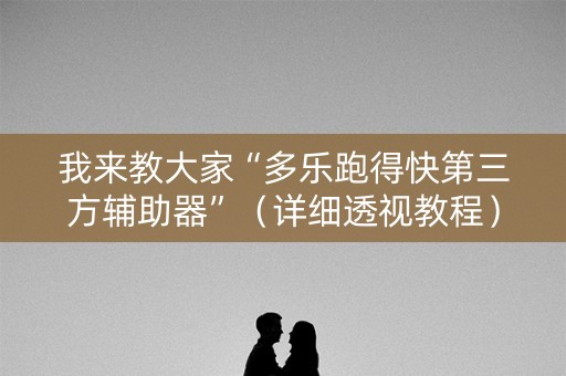 我来教大家“多乐跑得快第三方辅助器”（详细透视教程）-哔哩哔哩