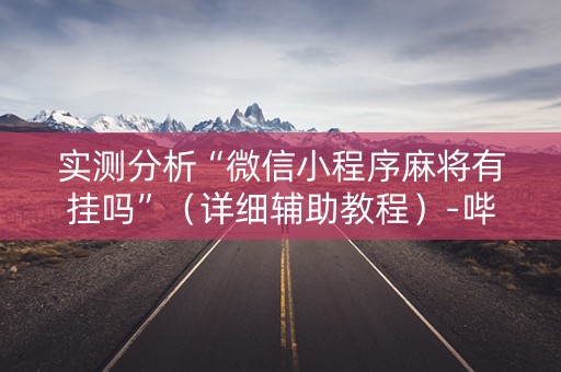 实测分析“微信小程序麻将有挂吗”（详细辅助教程）-哔哩哔哩