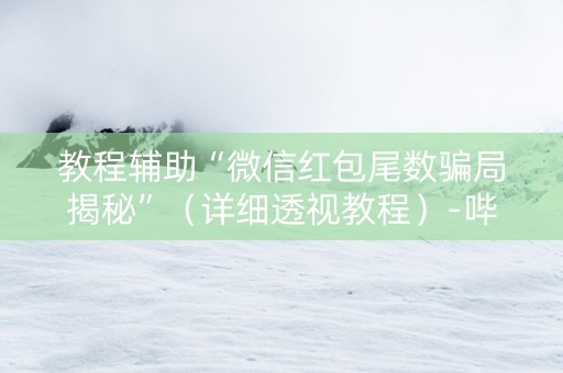 教程辅助“微信红包尾数骗局揭秘”（详细透视教程）-哔哩哔哩