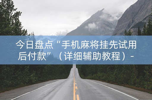今日盘点“手机麻将挂先试用后付款”（详细辅助教程）-哔哩哔哩
