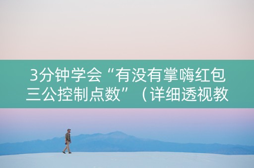 3分钟学会“有没有掌嗨红包三公控制点数”（详细透视教程）-哔哩哔哩