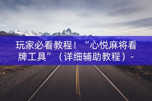 玩家必看教程！“心悦麻将看牌工具”（详细辅助教程）-哔哩哔哩