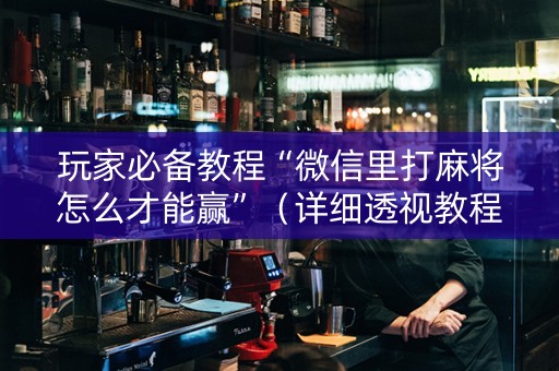 玩家必备教程“微信里打麻将怎么才能赢”（详细透视教程）-哔哩哔哩