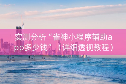 实测分析“雀神小程序辅助app多少钱”（详细透视教程）-哔哩哔哩