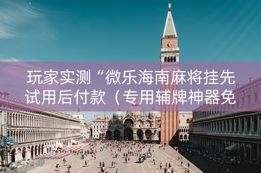 玩家实测“微乐海南麻将挂先试用后付款（专用辅牌神器免安装）