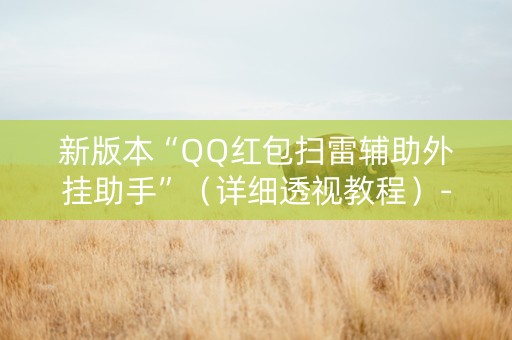 新版本“QQ红包扫雷辅助外挂助手”（详细透视教程）-哔哩哔哩