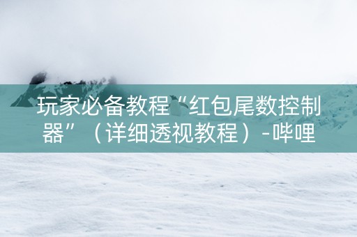 玩家必备教程“红包尾数控制器”（详细透视教程）-哔哩哔哩