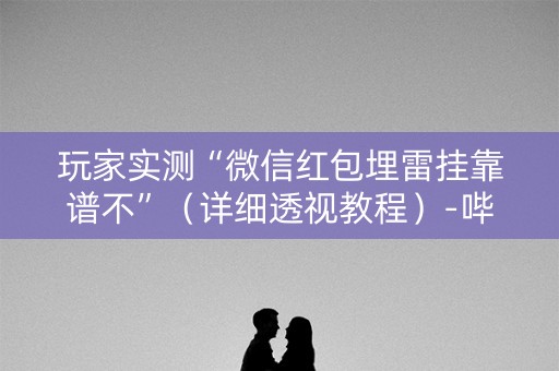 玩家实测“微信红包埋雷挂靠谱不”（详细透视教程）-哔哩哔哩