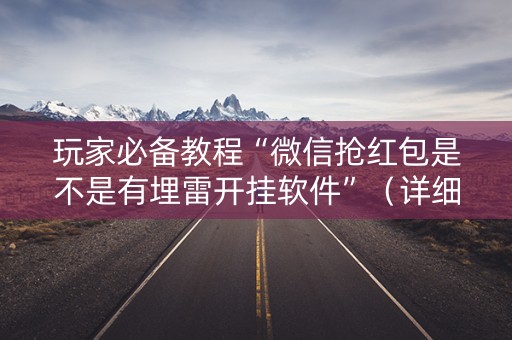 玩家必备教程“微信抢红包是不是有埋雷开挂软件”（详细透视教程）-哔哩哔哩