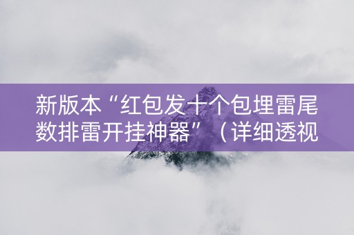 新版本“红包发十个包埋雷尾数排雷开挂神器”（详细透视教程）-哔哩哔哩